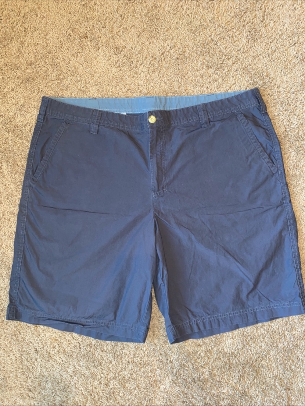Columbia Shorts Mens Size 42 Chino Blue Outdoors Pockets Hiking Casual Cotton